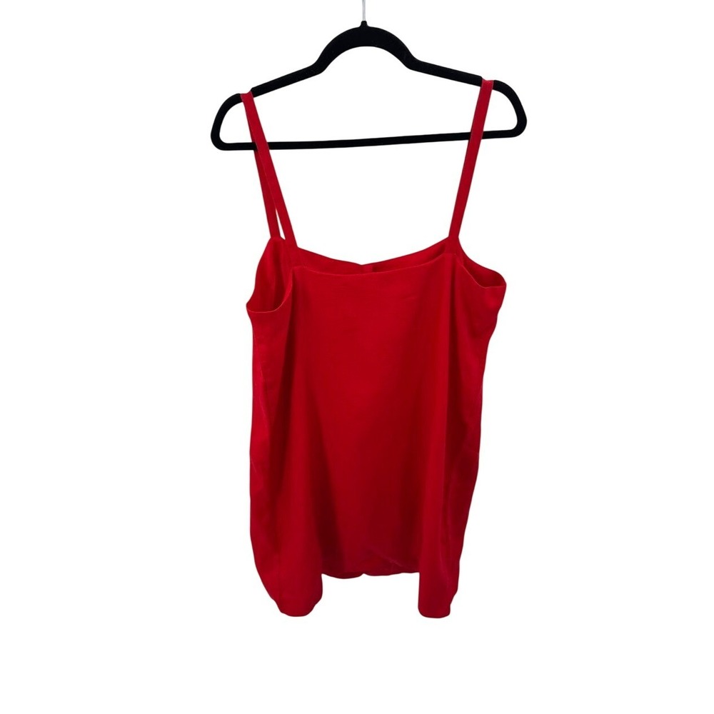 J.Crew Claudia Red Linen Button Front Mini Dress Gold Buttons Size Large Tall - Picture 3 of 8